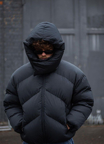 Черная демисезонная оверсайз зимняя куртка quadro VDLK