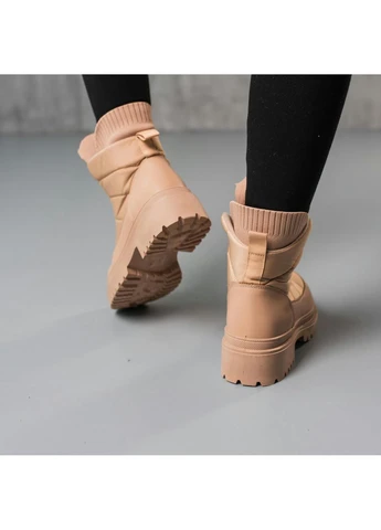 Осенние ботинки женские troktsky 3851 235 хаки Fashion тканевые