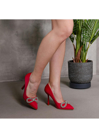 Жіночі туфлі Bow 3957 24 Червоний Fashion (265321190)