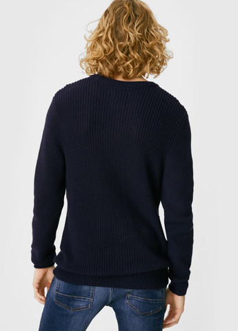 Темно-синій демісезонний светр з бавовни C&A