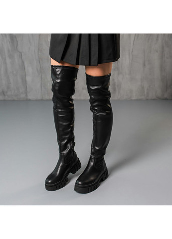 Черные осенние ботфорты женские celestia 3802 25 черный Fashion
