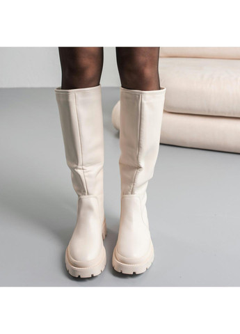 Осенние сапоги женские wilma 3871 235 молочный Fashion