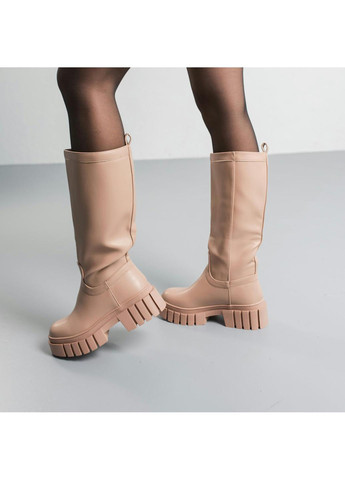Осенние сапоги женские alvira 3799 245 бежевый Fashion
