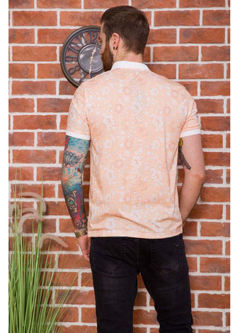 Персиковая футболка-поло для мужчин Ager