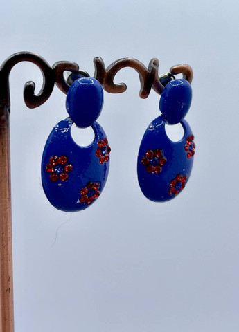 Сережки металеві овальні No Brand (265329825)