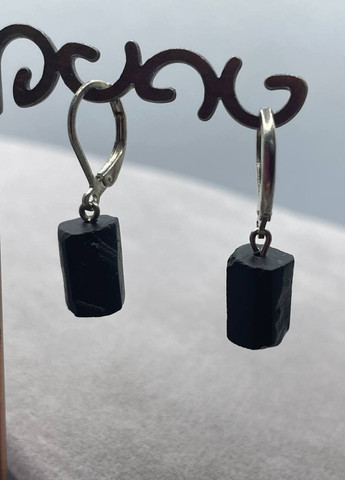 Серьги турмалин шерл No Brand (265329775)