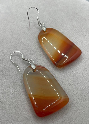 Серьги агат 28*20 мм No Brand (265329713)