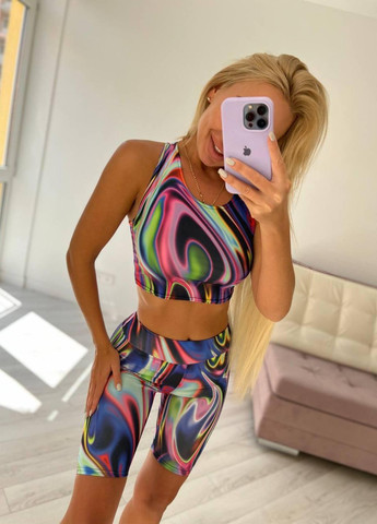 Женский фитнес костюм спортивные шорты и топ для занятий спортом ААА (265536622)