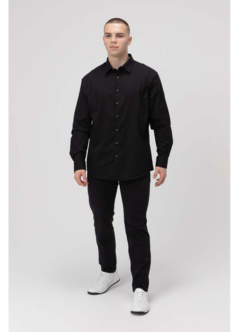 Черная кэжуал рубашка Redpolo