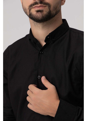 Черная кэжуал рубашка Figo