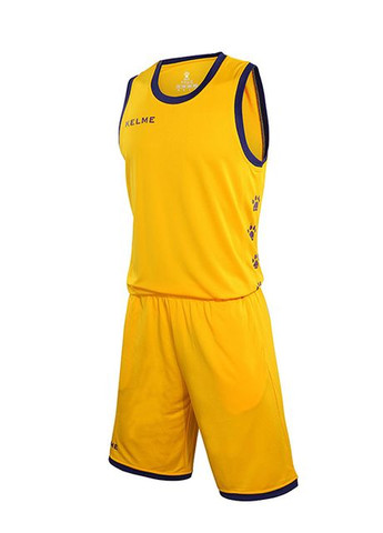 Комплект баскетбольної форми жовто-фіолетовий 3881021.9717 Kelme (265543073)
