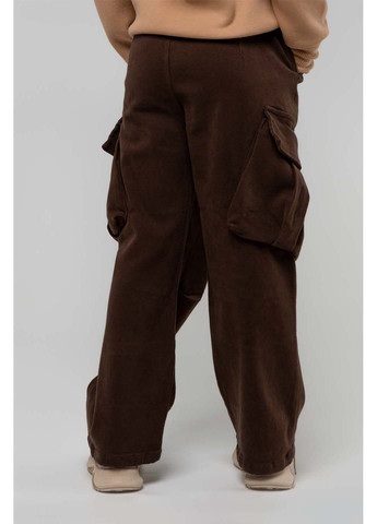 Коричневые кэжуал демисезонные брюки Yekipeer