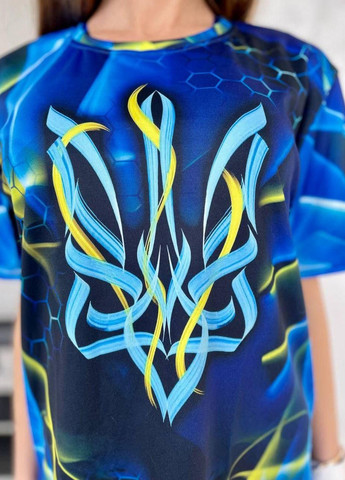 Комбинированная демисезон женская спортивная футболка микродайвинг для занятий спортом с оригинальным рисунком ААА