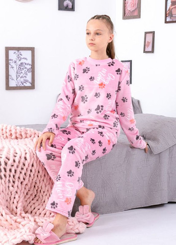 Розовая зимняя пижама для девочки (подростковая) Носи своє