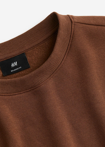 Свитшот H&M - крой коричневый кэжуал - (265544107)