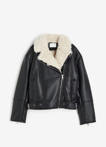 Черная демисезонная куртка H&M