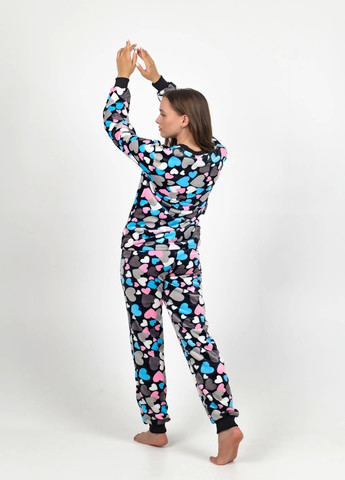 Темно-сіра всесезон піжама жіноча тепла NEL