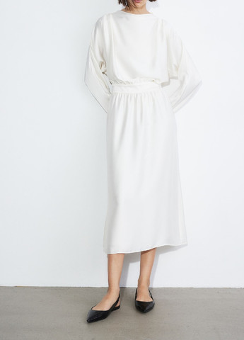 Білий святковий сукня H&M однотонна