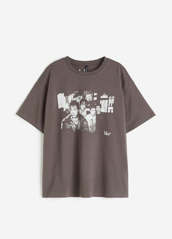 Темно-серая летняя футболка H&M