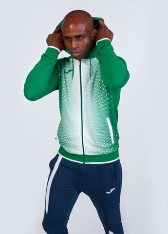 Олимпийка SUPERNOVA зелено-белая с капюшоном Joma (265624504)