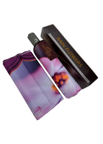 Комбинированный женский зонт-автомат в подарочной упаковке с платком Rain (265992239)