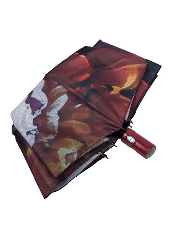 Теракотова жіноча складна парасоля автомат c принтом Flagman (265992110)