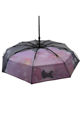 Чёрный женский зонт-автомат на 9 спиц Flagman (265992084)