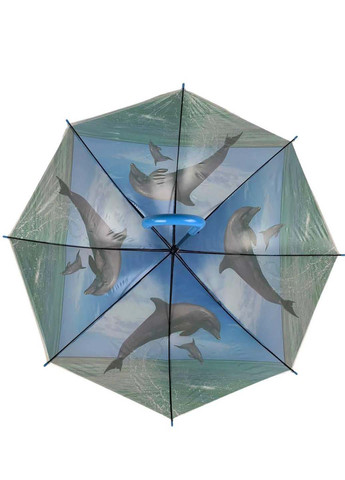 Жіноча парасолька-тростина напівавтомат з блакитною ручкою Swift (265992150)