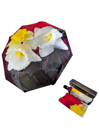 Червона жіноча парасолька-автомат у подарунковій упаковці з хустинкою Rain (265992231)