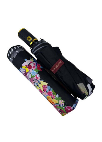 Чёрный женский зонт-автомат "зодиак" в подарочной упаковке с платком Rain (265992240)