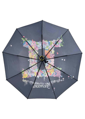 Чёрный женский зонт-автомат "зодиак" в подарочной упаковке с платком Rain (265992240)