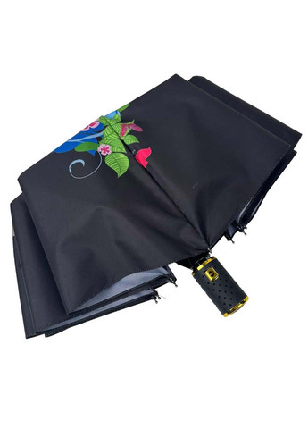 Чёрный женский зонт-автомат "зодиак" в подарочной упаковке с платком Rain (265992240)