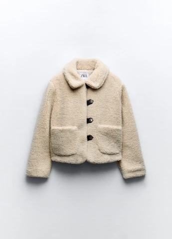 Молочна демісезонна куртка Zara