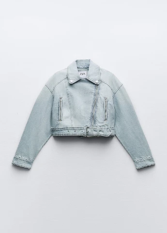 Голубая демисезонная куртка Zara