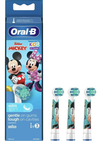 Насадки для зубных щеток Extra WEICH Mickey (Мики) 3 шт. Oral-B (266039177)