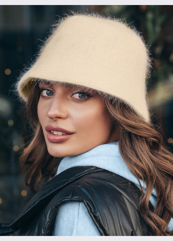 бежева панама з вовни кролика на флісі Dressa (266622496)