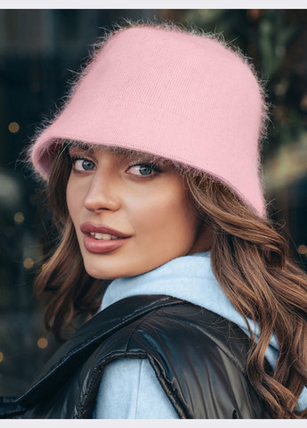 розовая панама из шерсти кролика на флисе Dressa (266622603)