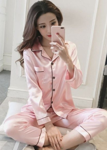 Рожева всесезон атласна піжама костюм фламінго july's song розмір 2xl рожевий 50 No Brand
