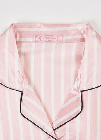 Розовая всесезон пижама женская комплект розовый с полосками july's song размер xl 50 No Brand