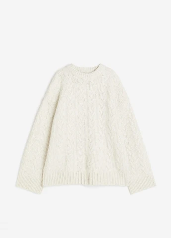 Белый демисезонный свитер H&M
