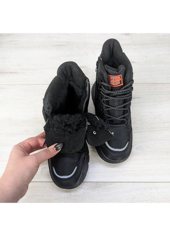 Черные повседневные зимние ботинки зимние подростковые Башили