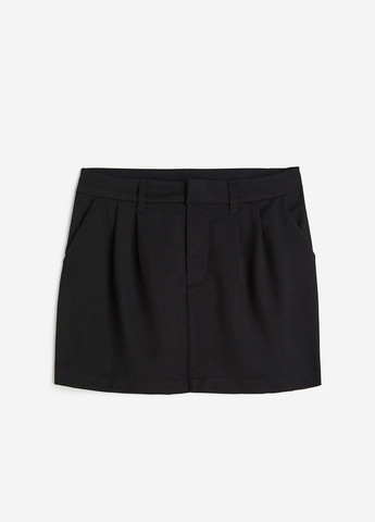 Черная офисная в полоску юбка H&M