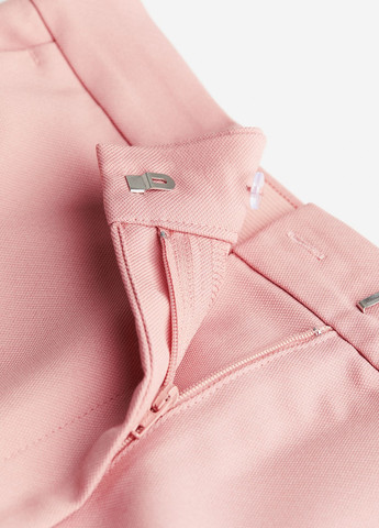 Светло-розовая офисная однотонная юбка H&M