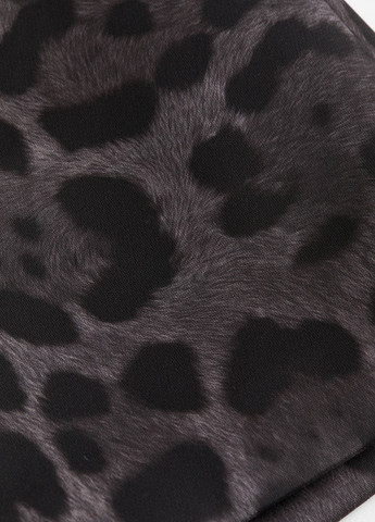Темно-серая кэжуал леопардовая юбка H&M