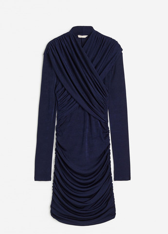 Темно-синя святковий сукня H&M однотонна