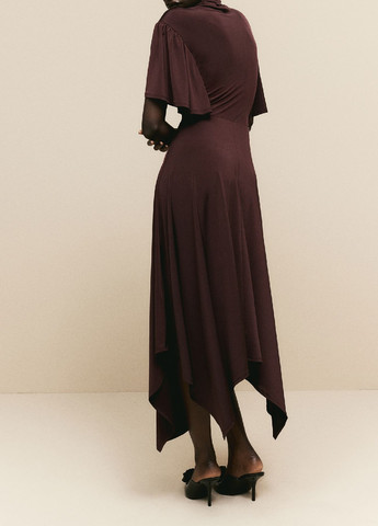 Бордова святковий сукня H&M однотонна