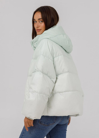 Белая зимняя пуховая куртка оверсайз айвори Black