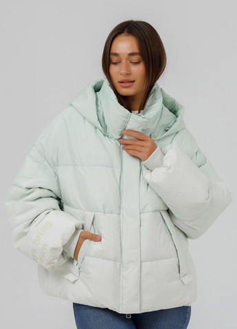 Белая зимняя пуховая куртка оверсайз айвори Black