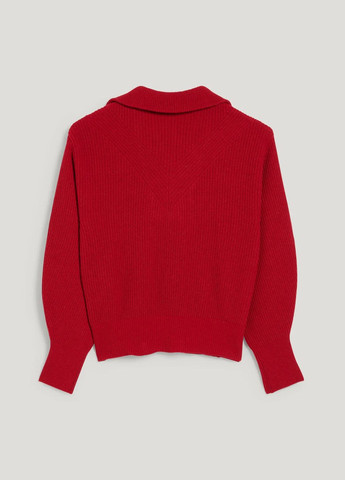 Червоний демісезонний светр в складі з вовною C&A