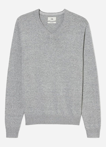 Сірий демісезонний пуловер з бавовни C&A